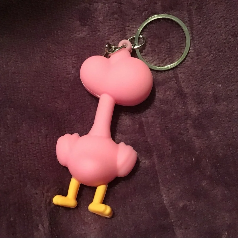 Pink Bird Keychain